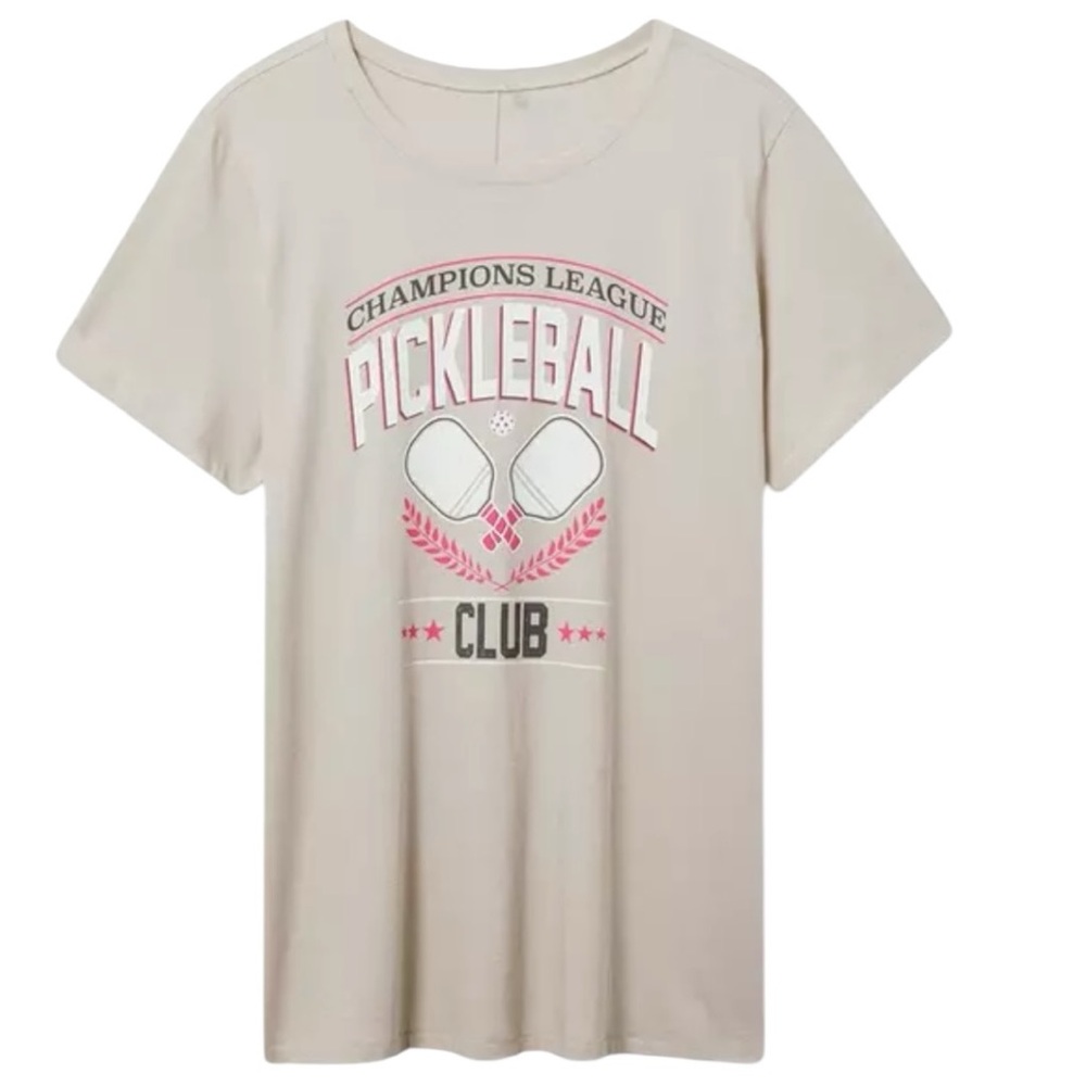 Size 2: Torrid Pickleball Classic Fit Heritage Jersey Crew Tee